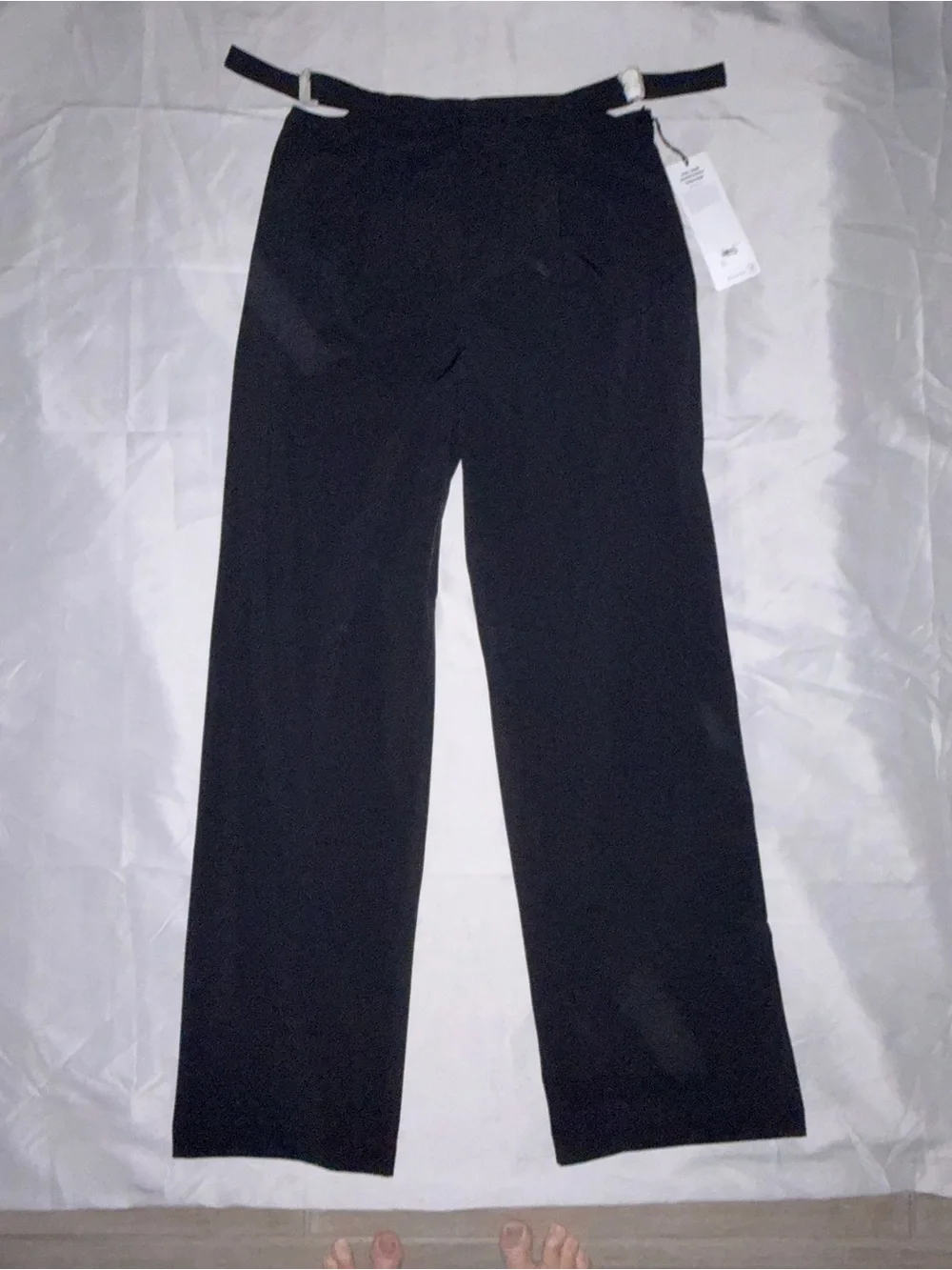 NWT Alo Yoga Mid-Rise Showdown Trouser Pants Black Small